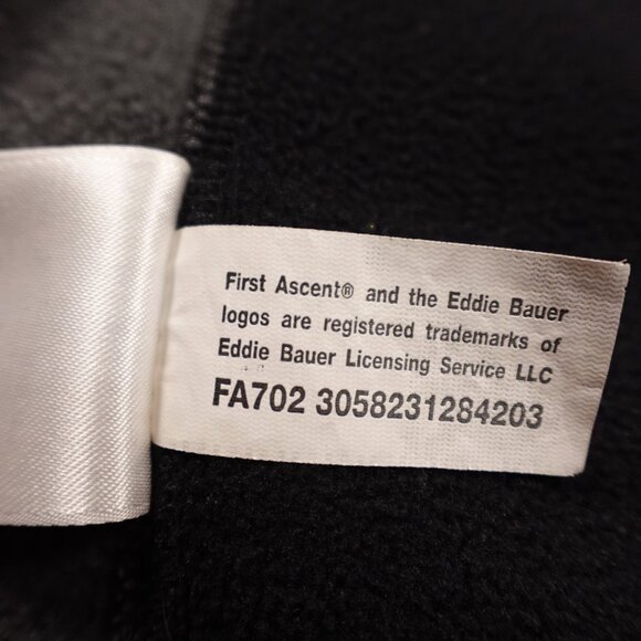 Eddie Bauer First Ascent Polartec WindPro Fleece Jacket Men’s Size L Black/Gray - Picture 11 of 12